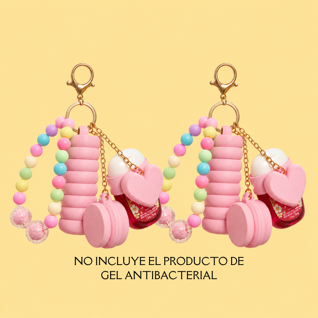 LLAVERO 3 EN 1 CORAZÓN COQUETTE 💗