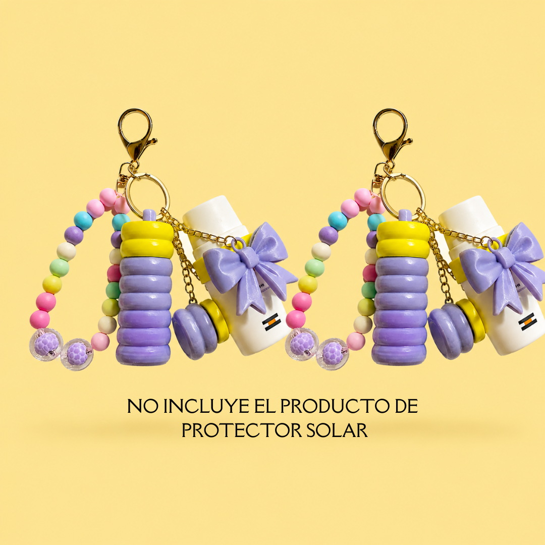 LLAVERO 3 EN 1 LAZO COQUETTE PARA PROTECTOR SOLAR