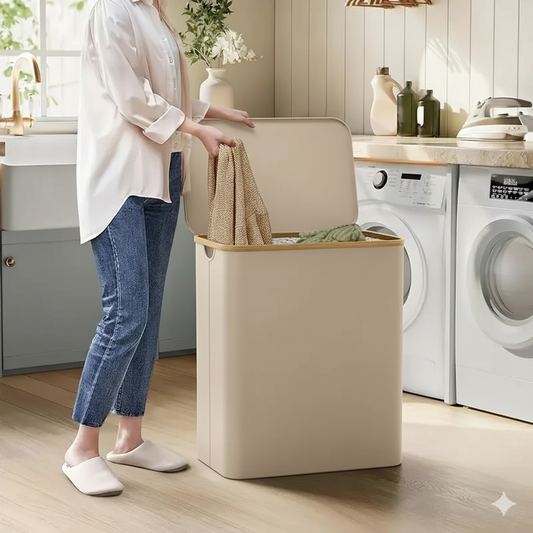 MODERNA CESTA DE LAVANDERÍA CON TAPA