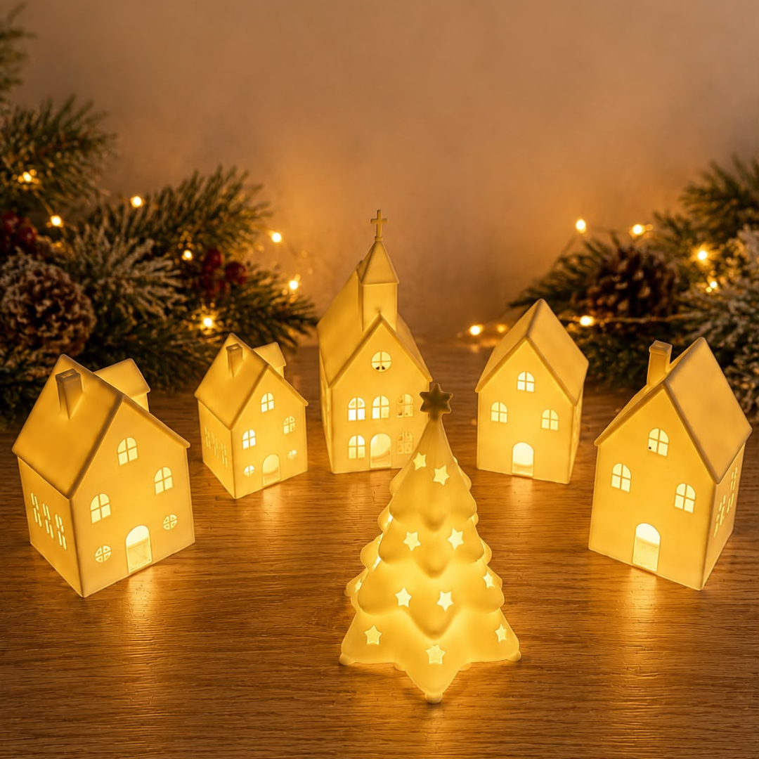 🏡 VILLA NAVIDEÑA DECORATIVA CON LUZ LED – EDICIÓN DE LANZAMIENTO🎄✨