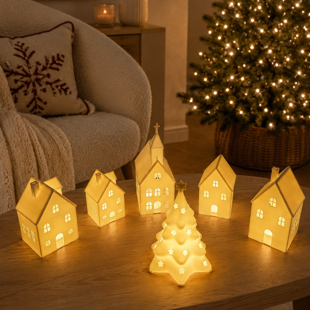 🏡 VILLA NAVIDEÑA DECORATIVA CON LUZ LED – EDICIÓN DE LANZAMIENTO🎄✨
