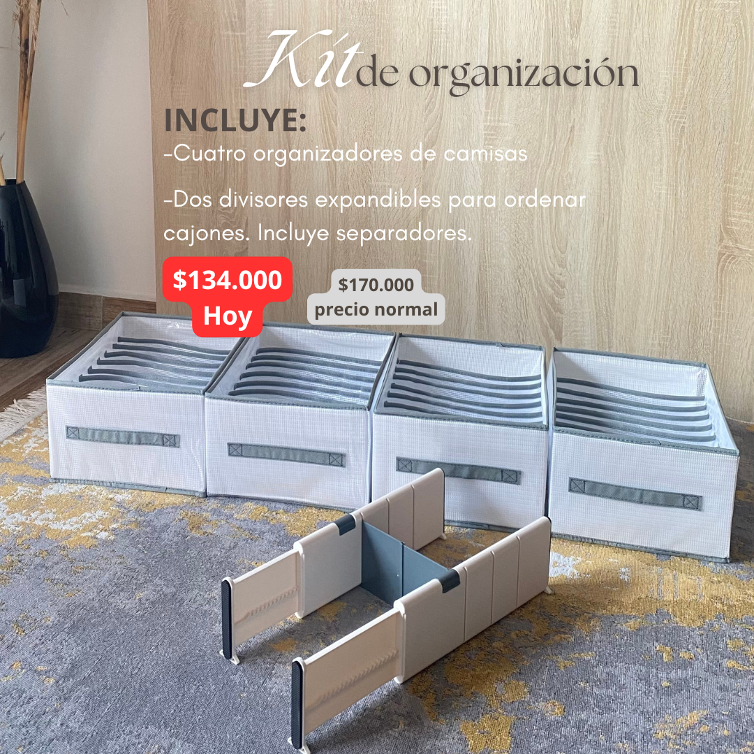 SET DE DOS ORGANIZADORES PARA JEANS Y CAMISAS