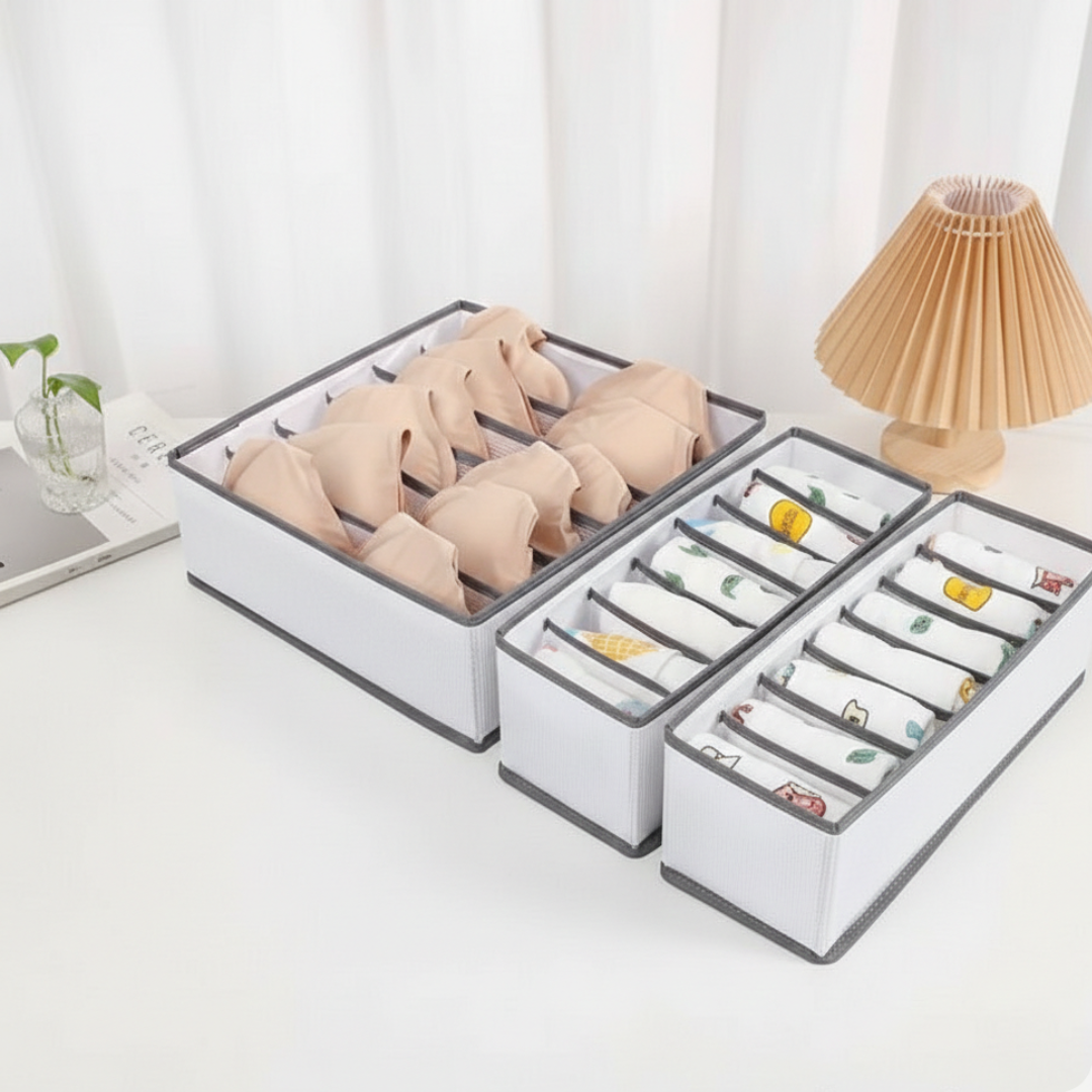 SET X 3 ORGANIZADORES DE ROPA INTERIOR