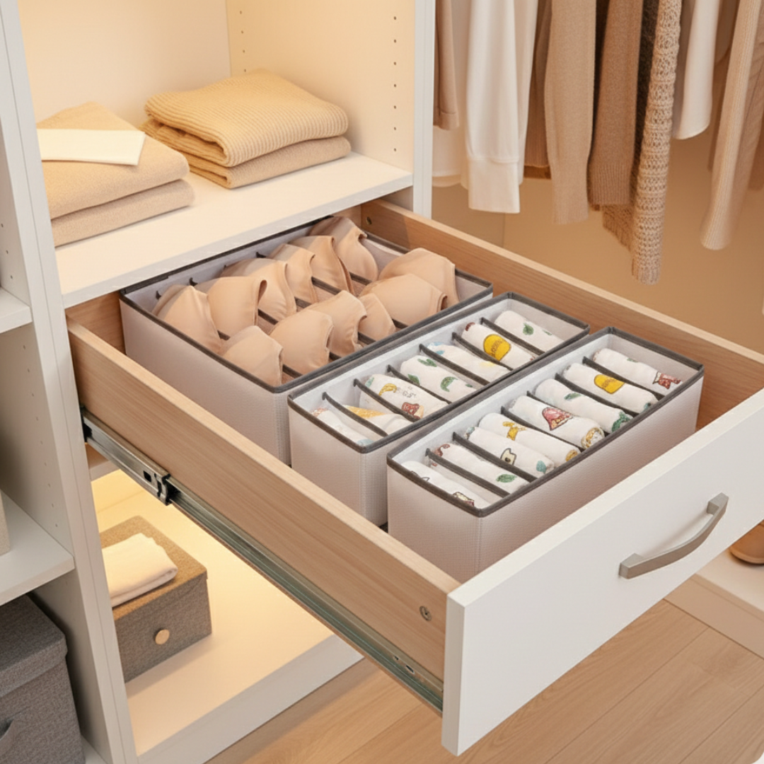 SET X 3 ORGANIZADORES DE ROPA INTERIOR