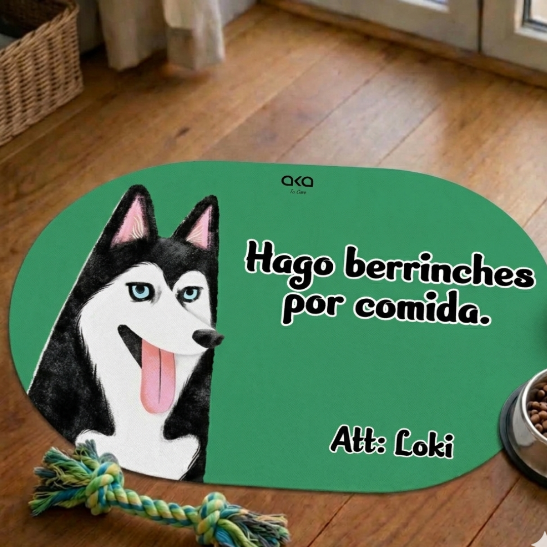TAPETE DE COMIDA PARA PERROS "HAGO BERRINCHES"