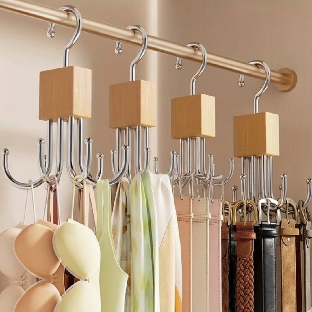 SET DE 4 GANCHOS GIRATORIOS PARA CLOSET