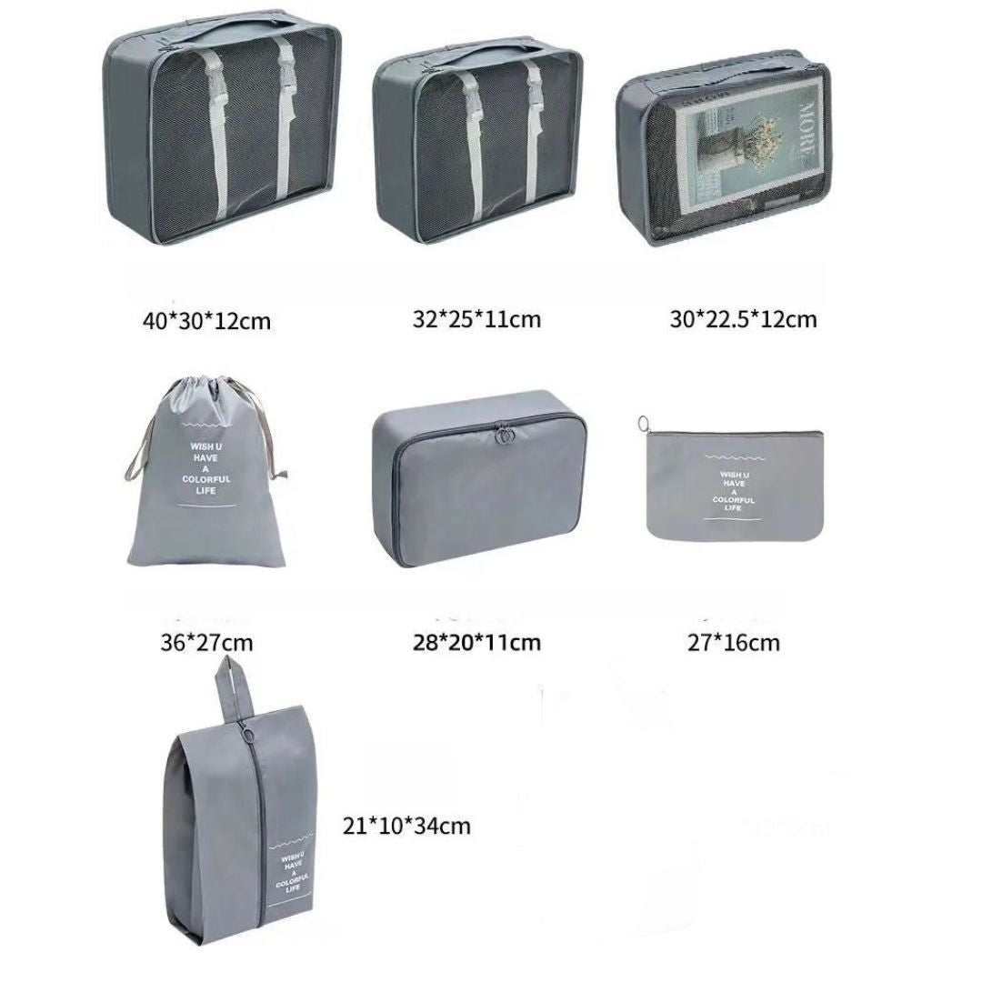 ORGANIZADOR DE VIAJE X 7 PIEZAS